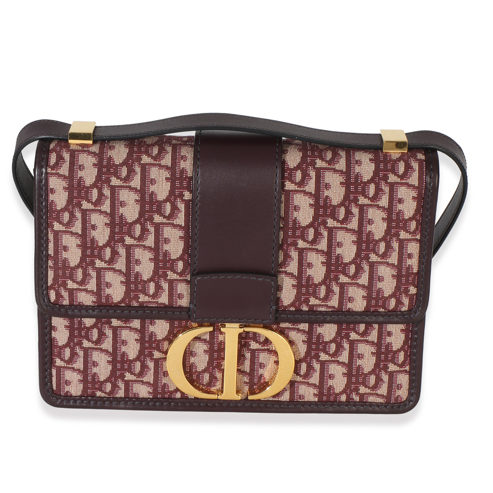 Christian Dior Burgundy Oblique 30 Montaigne Flap